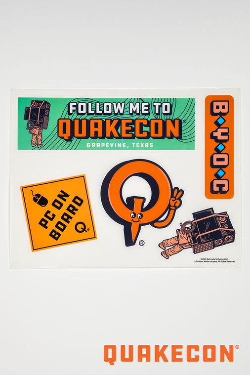 QuakeCon 2023 Decals and Stickers