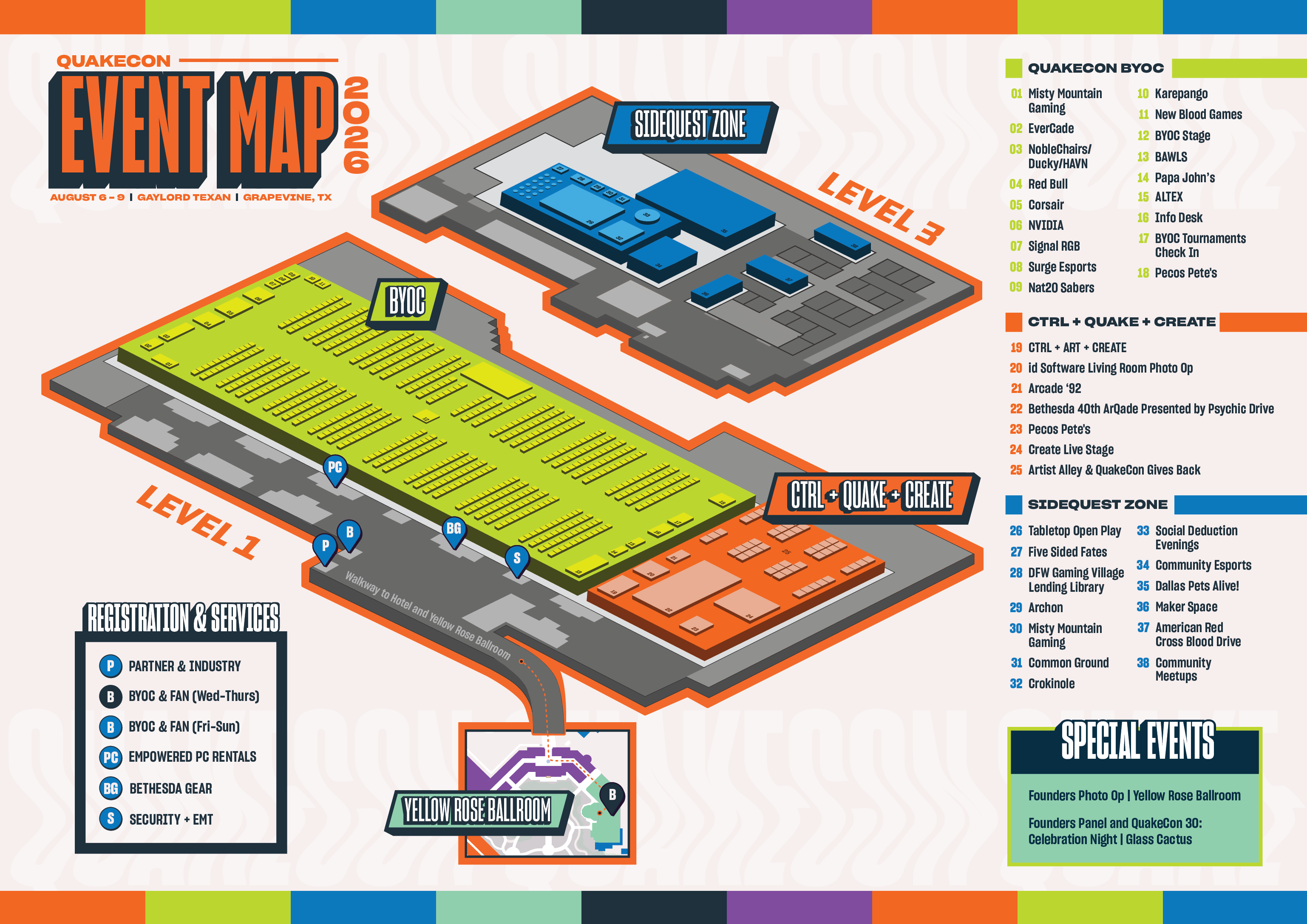 QuakeCon 2026 Event Map