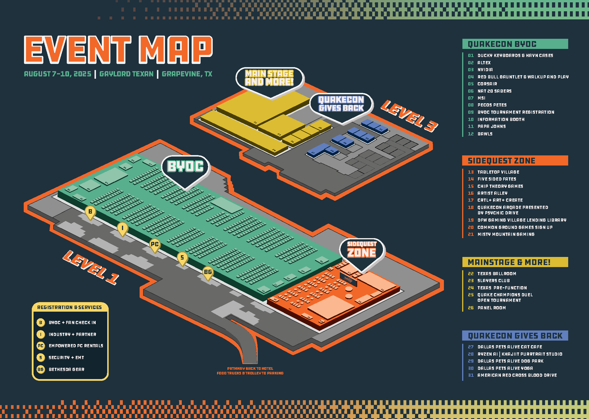 QuakeCon 2025 Event Map