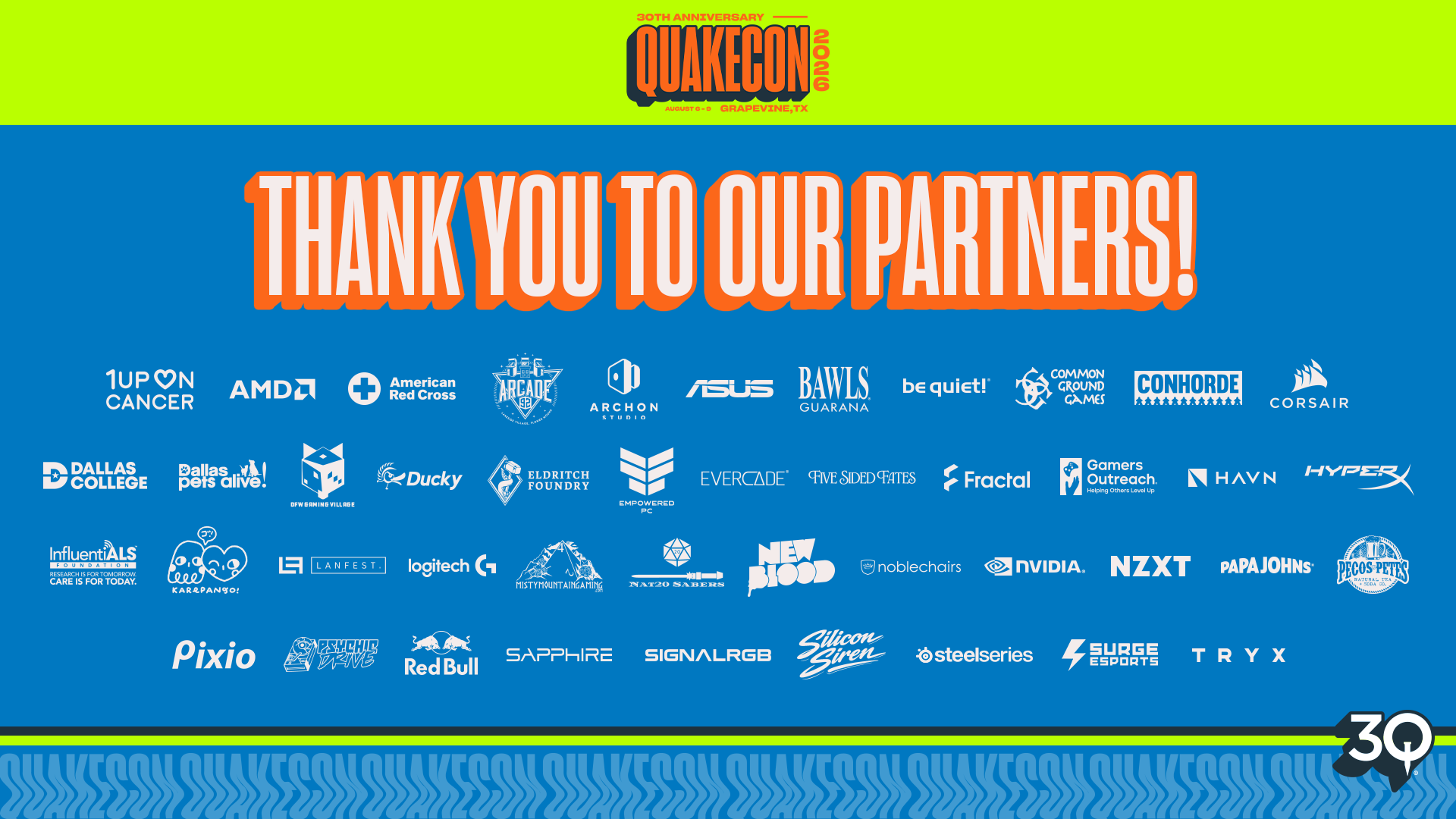 QuakeCon Thank You Partners